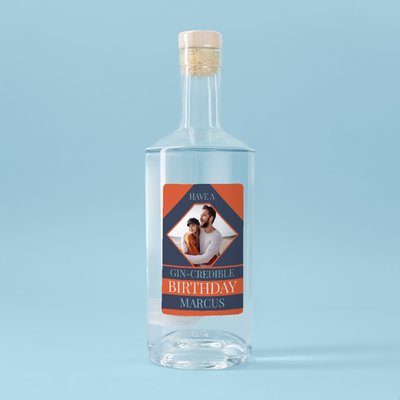 Personalised Gin-credible Birthday Gin 70cl