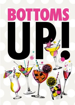 Modern Bottoms Up Drinking Card