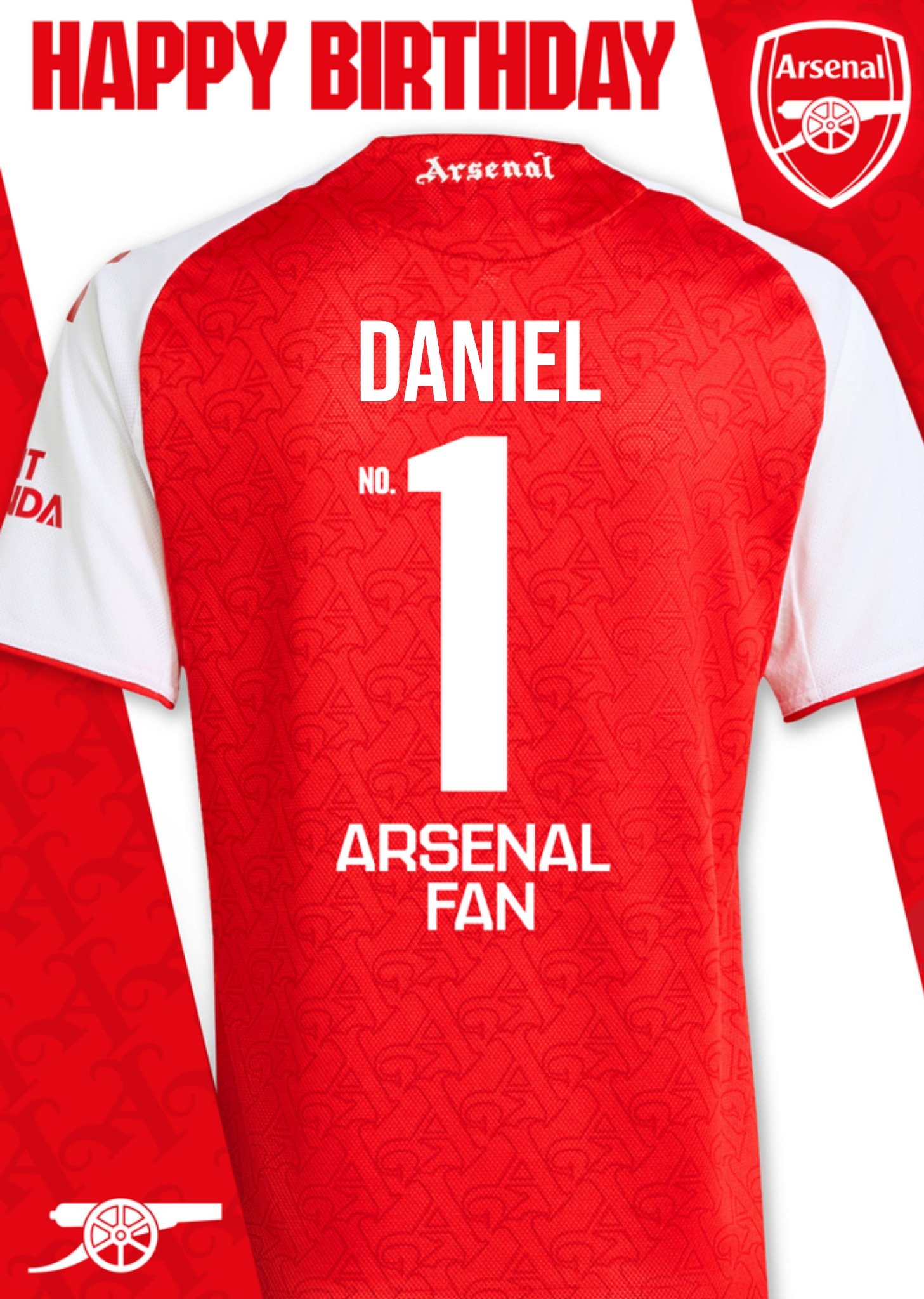 Chelsea Arsenal Fc No1 Arsenal Fan Football Jersey Happy Birthday Card