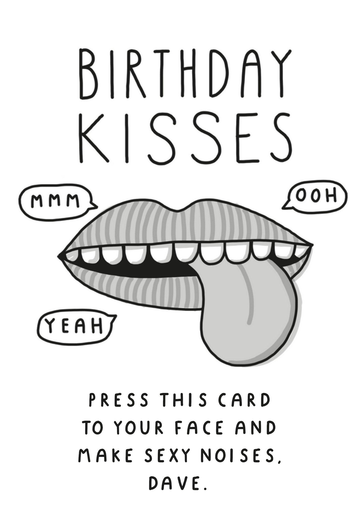 Moonpig Birthday Kisses Card, Large
