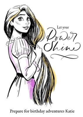 Disney Princess Rapunzel Let Your Power Shine Birthday Card