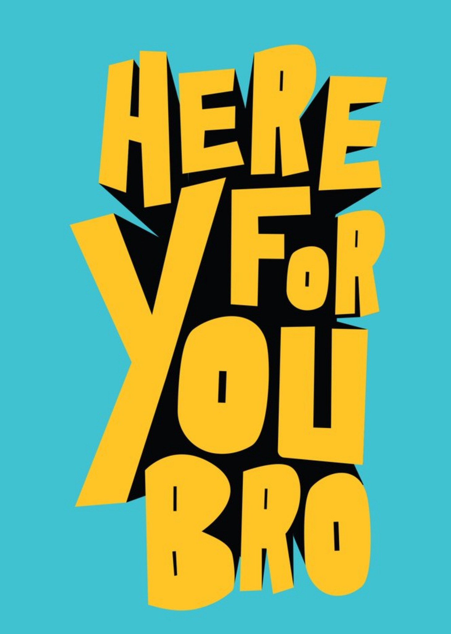 Moonpig Block Type Here For You Bro Sympathy Card