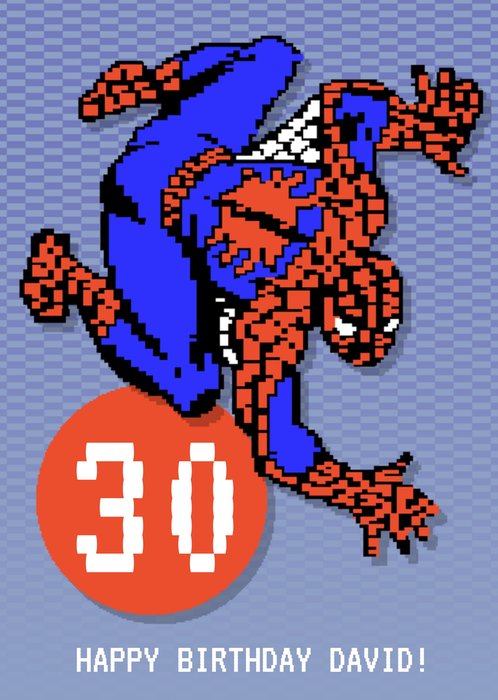 Marvel Comics Retro Spider-Man Happy Birthday Personalised Age Card