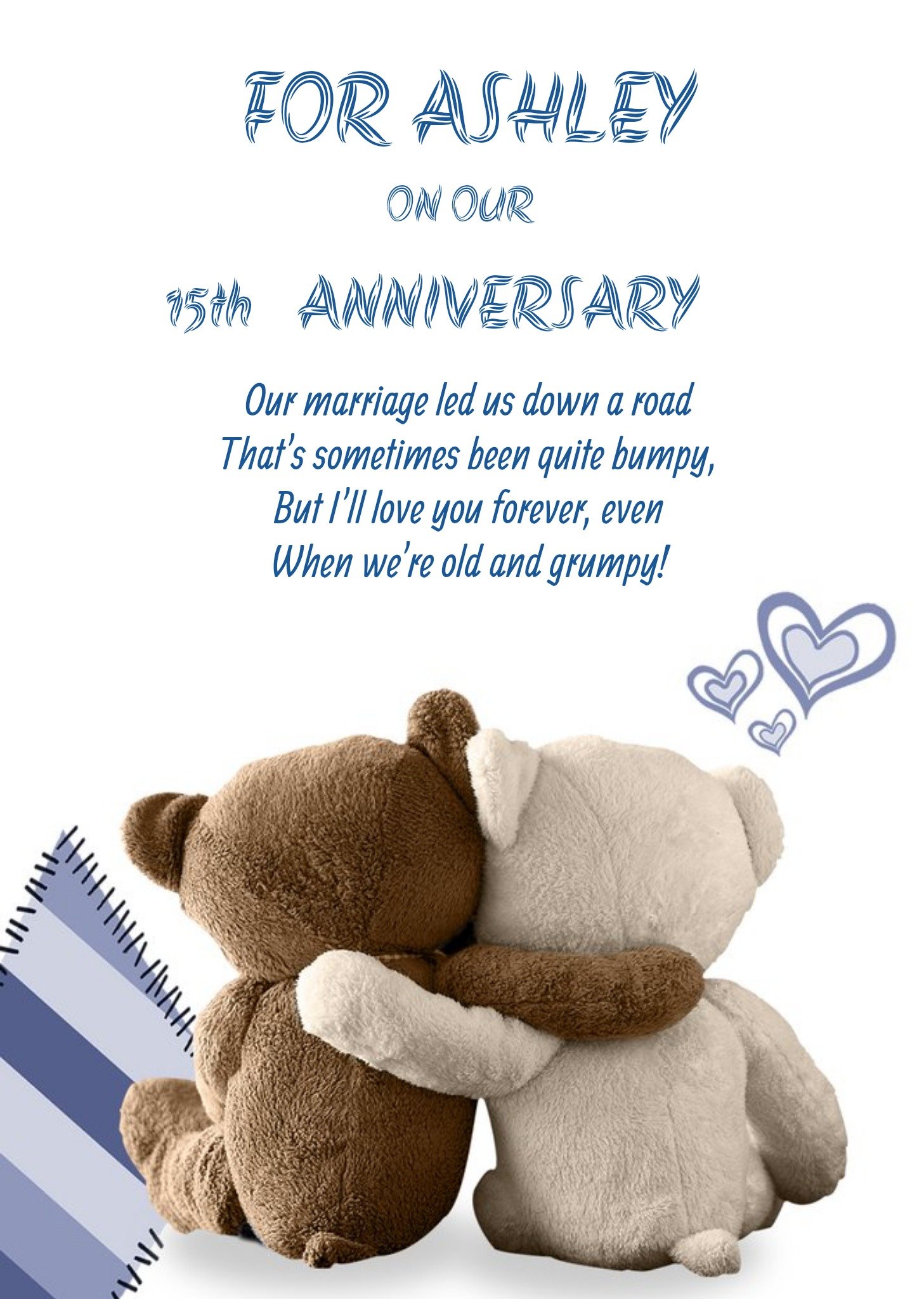Moonpig 15th Anniversary Card