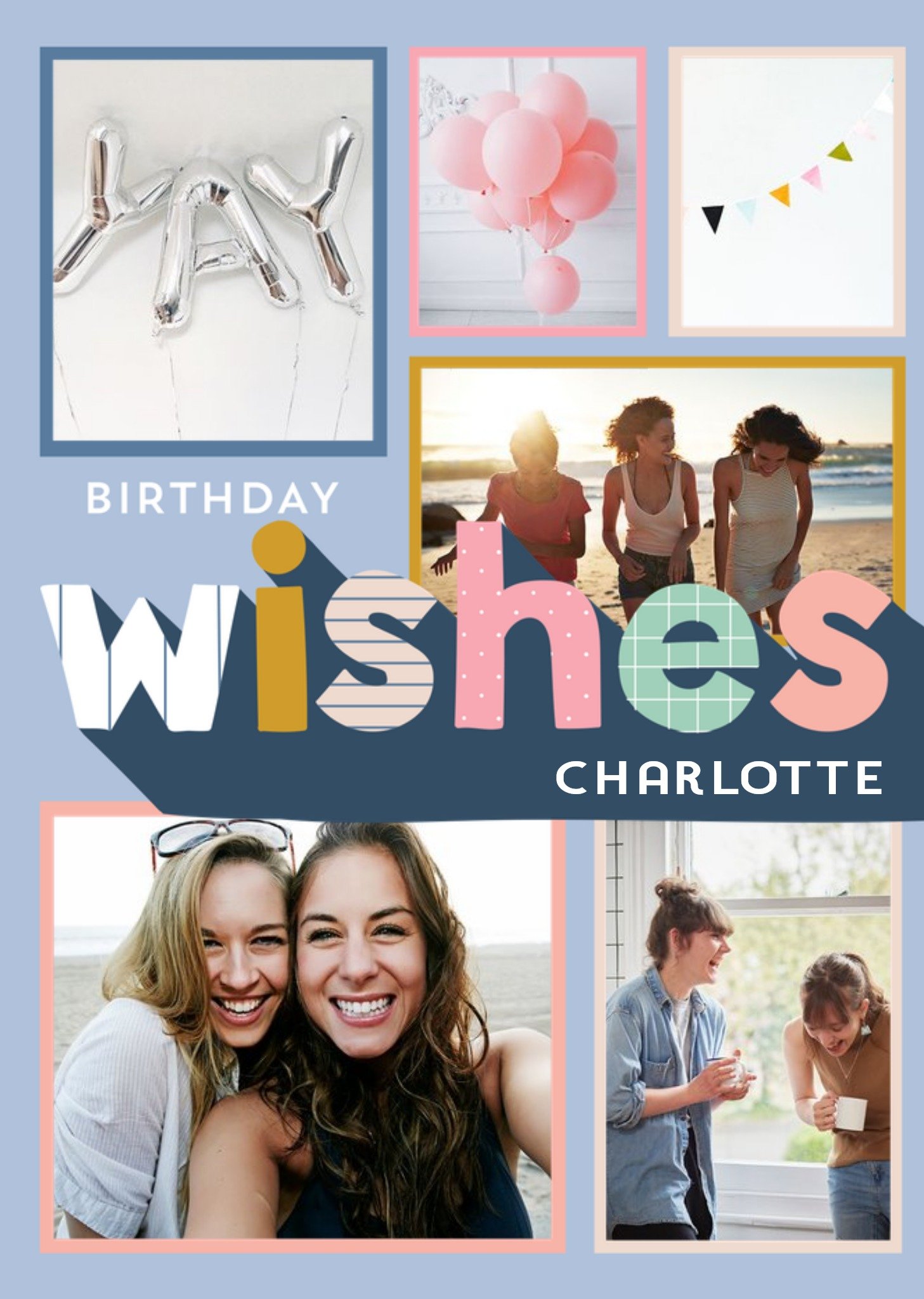 Moonpig Birthday Wishes - Photo Upload Card