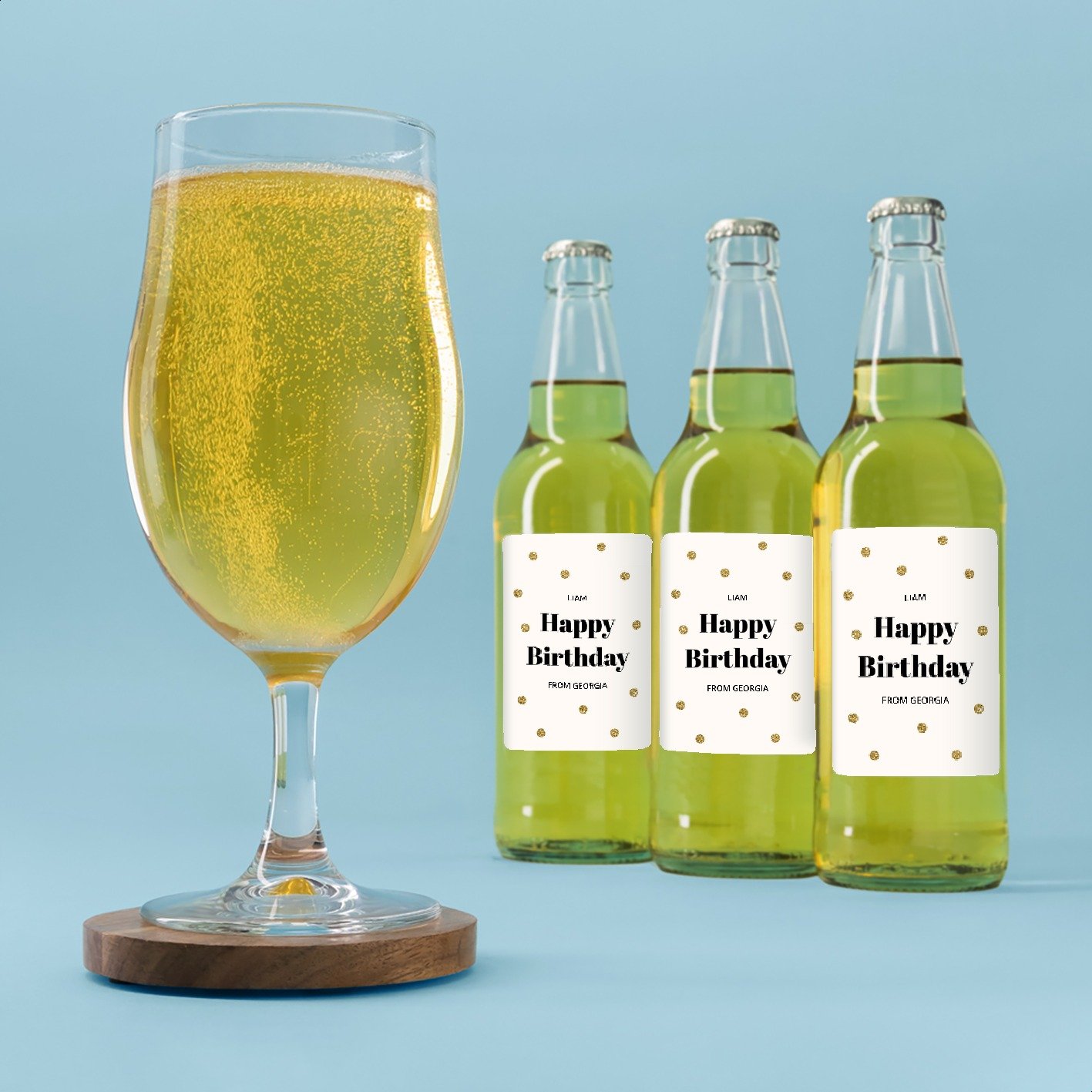 Best Of British Beer Personalised Happy Birthday Cider Trio 3X500Ml