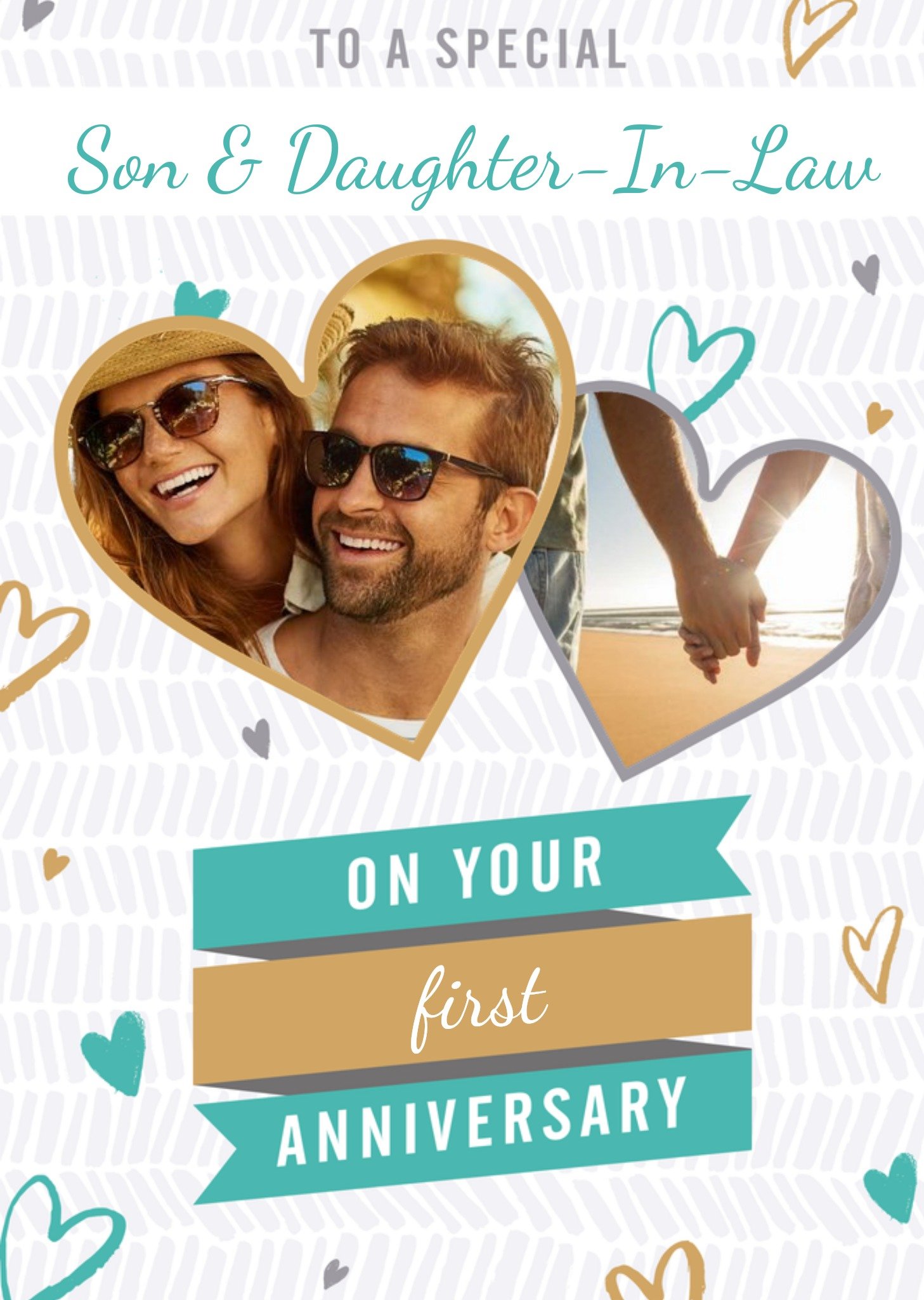 Moonpig Heart Shape Photo Frames Surrounded By Hearts On Your Anniversary Photo Upload Card