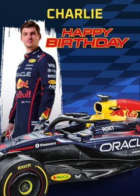 Red Bull Racing Happy Birthday Max Verstappen Race Car Card