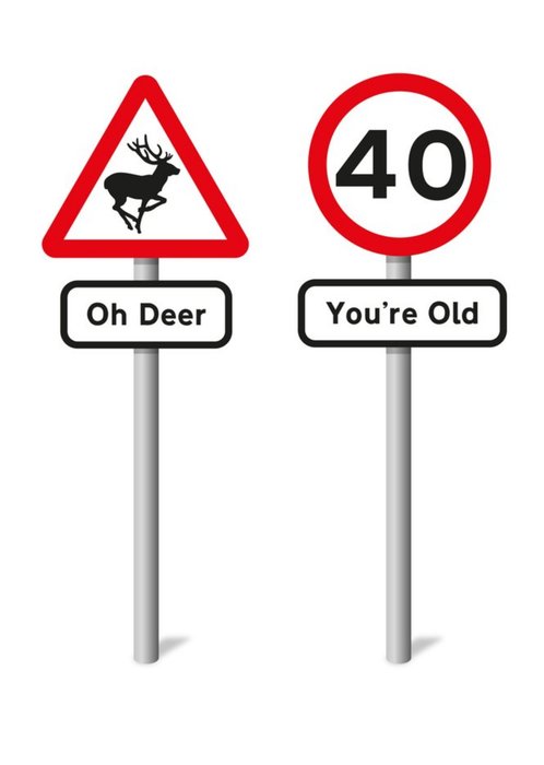 Mungo and Shoddy Road Sign Birthday Card