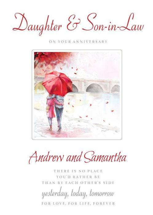 Daughter & Son in Law By Each Other's Side Anniversary Card