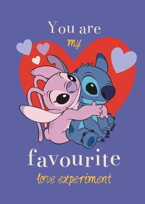 Favourite Love Experiment Disney Lilo And Stitch Illustrated Valentines Day Card