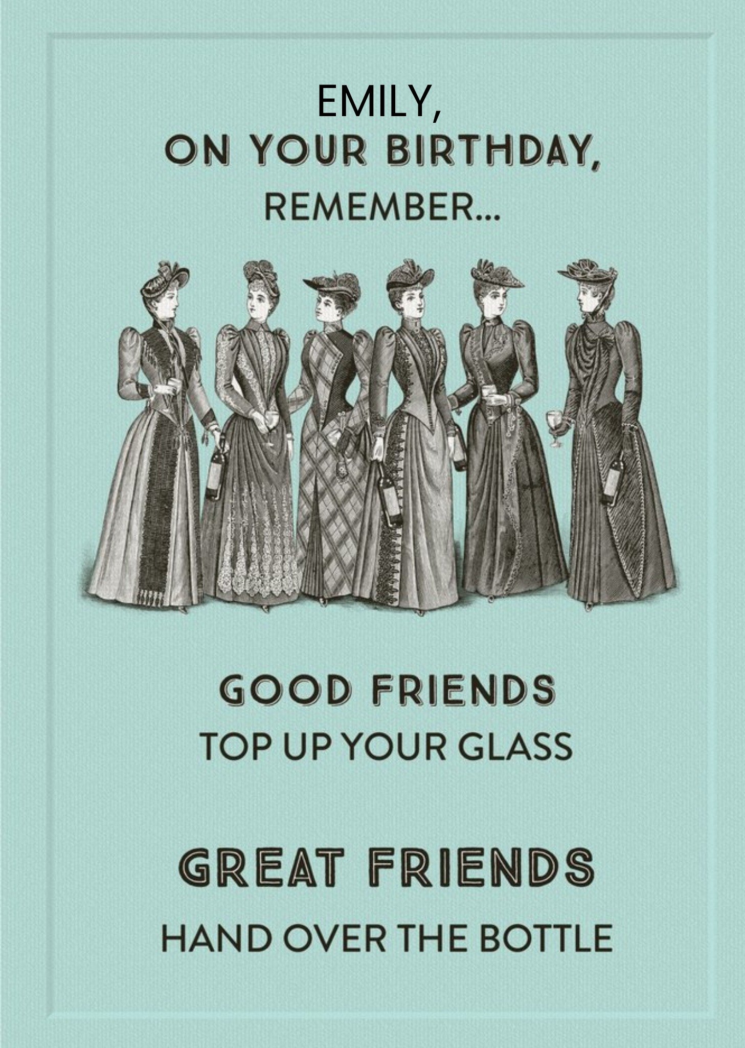 Moonpig Funny Retro Birthday Card Good Friends Great Friends