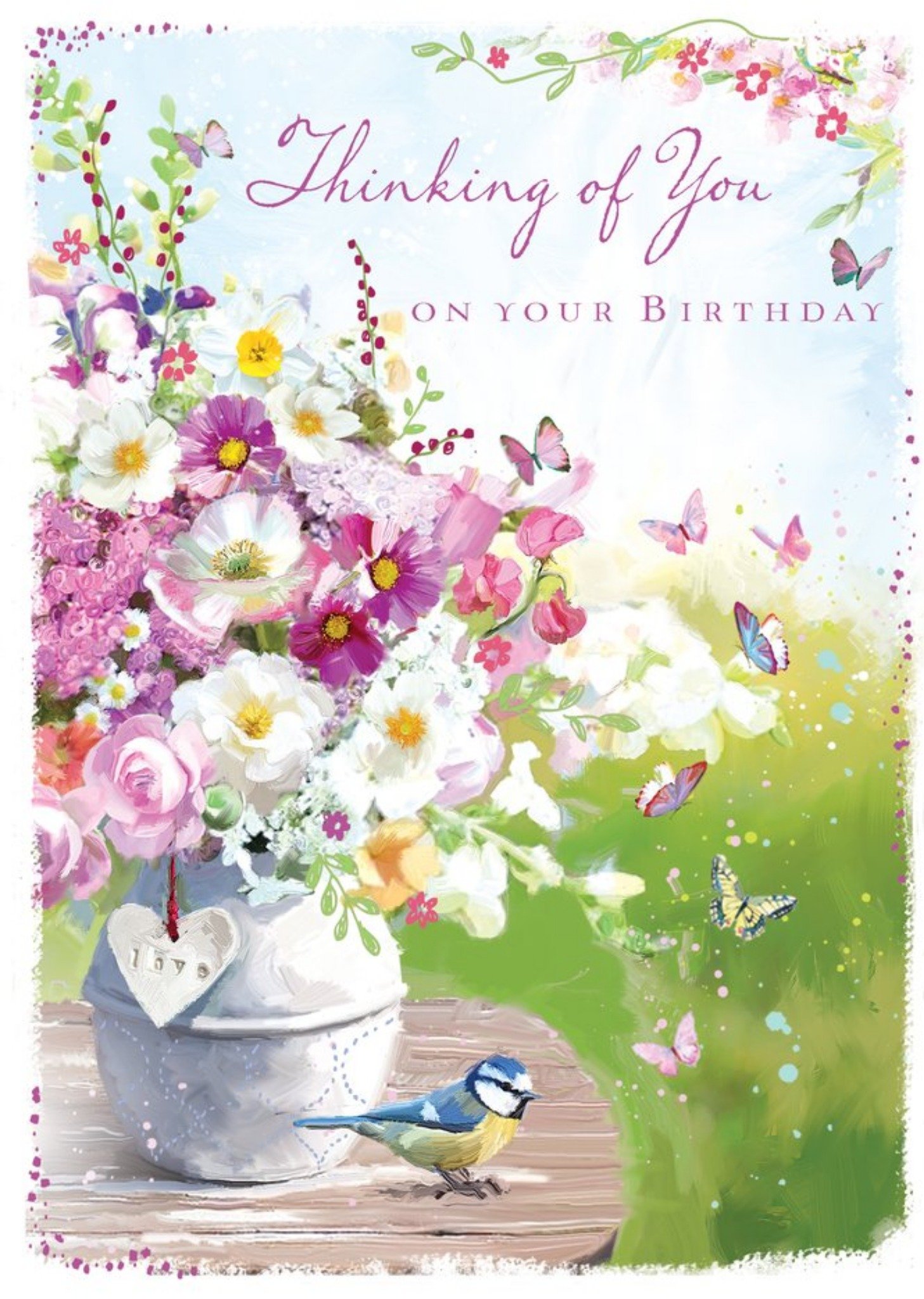 Ling Design Birthday Card - Thinking Of You - Traditional