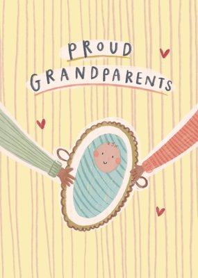 Cute Proud Grandparents New Baby Card