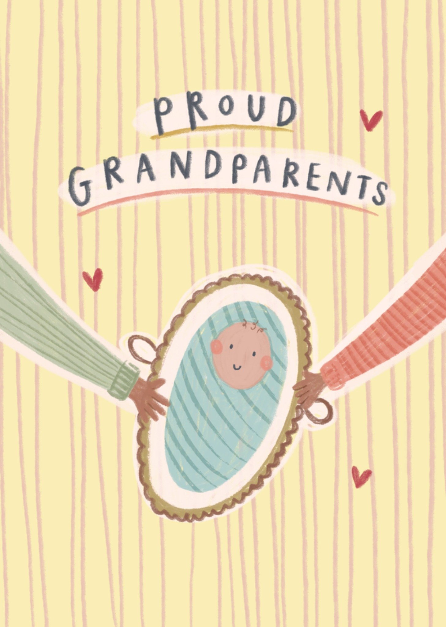 Moonpig Cute Proud Grandparents New Baby Card