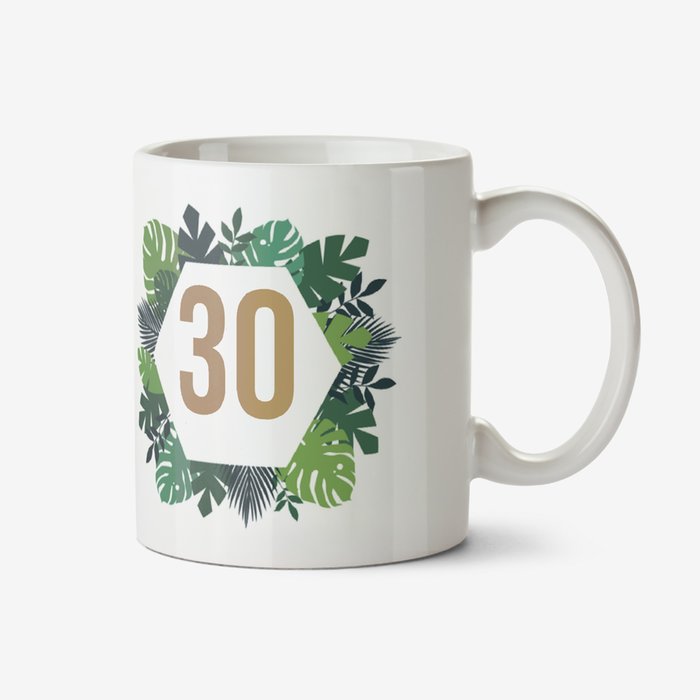 Tropical Stay Wild Photo Upload Personalised Age Mug