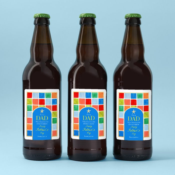 Dad Who Deserves The Finest Brew Lager Trio 3 x 500ml