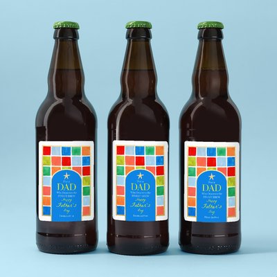 Dad Who Deserves The Finest Brew Lager Trio 3 x 500ml