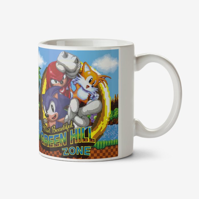 Sega Sonic Green Hill Zone Photo Upload Mug