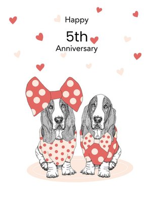 Dotty Dog Art Dogs Anniversary Card