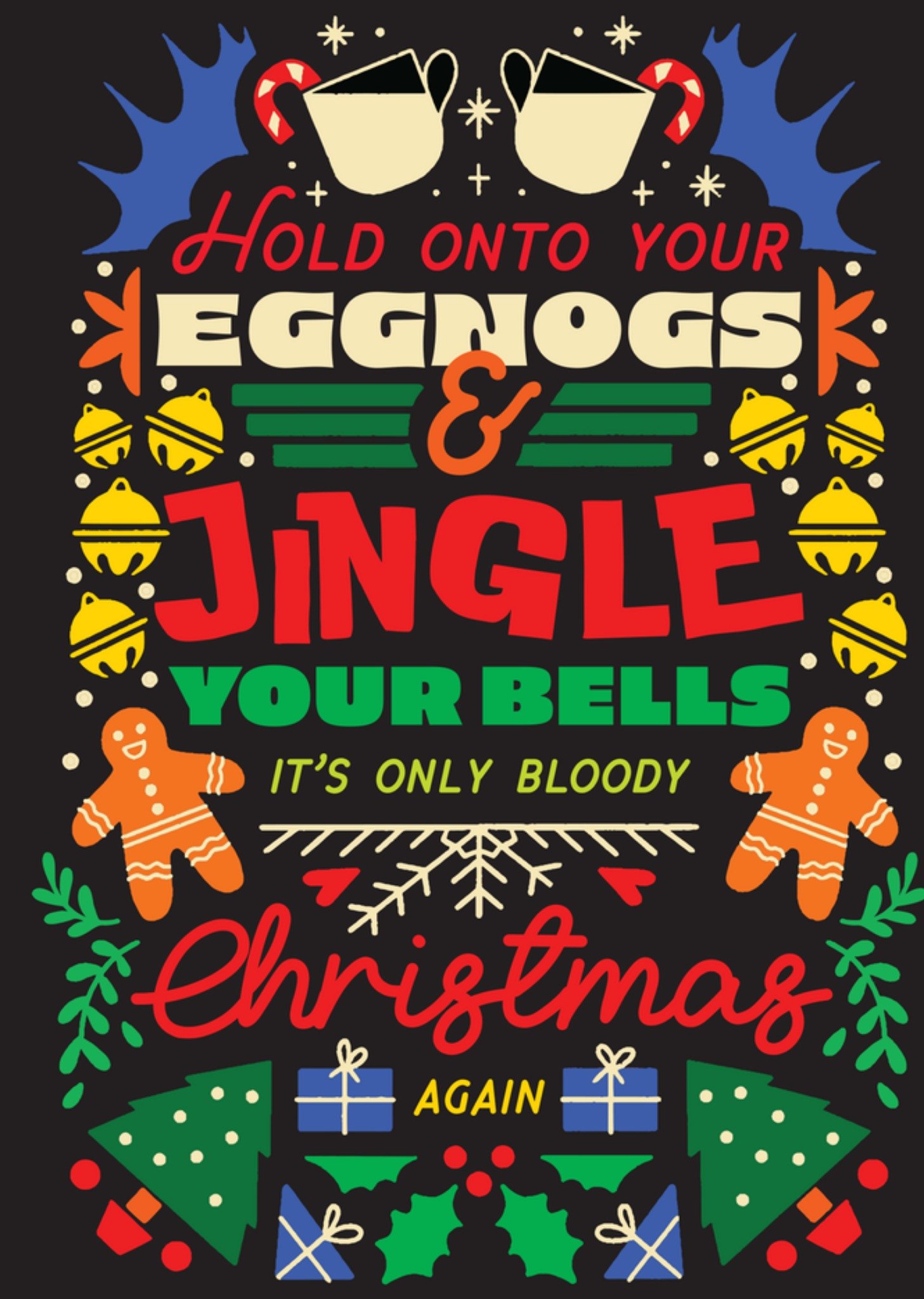 Moonpig Vibrant Festive Illustrated Christmas Card
