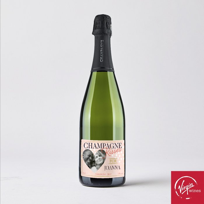 Personalised Champagne With Photo Upload 75cl