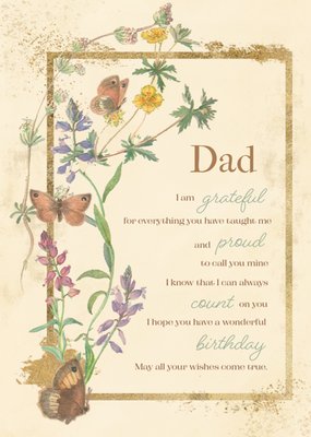 Edwardian Lady Dad's Birthday Card