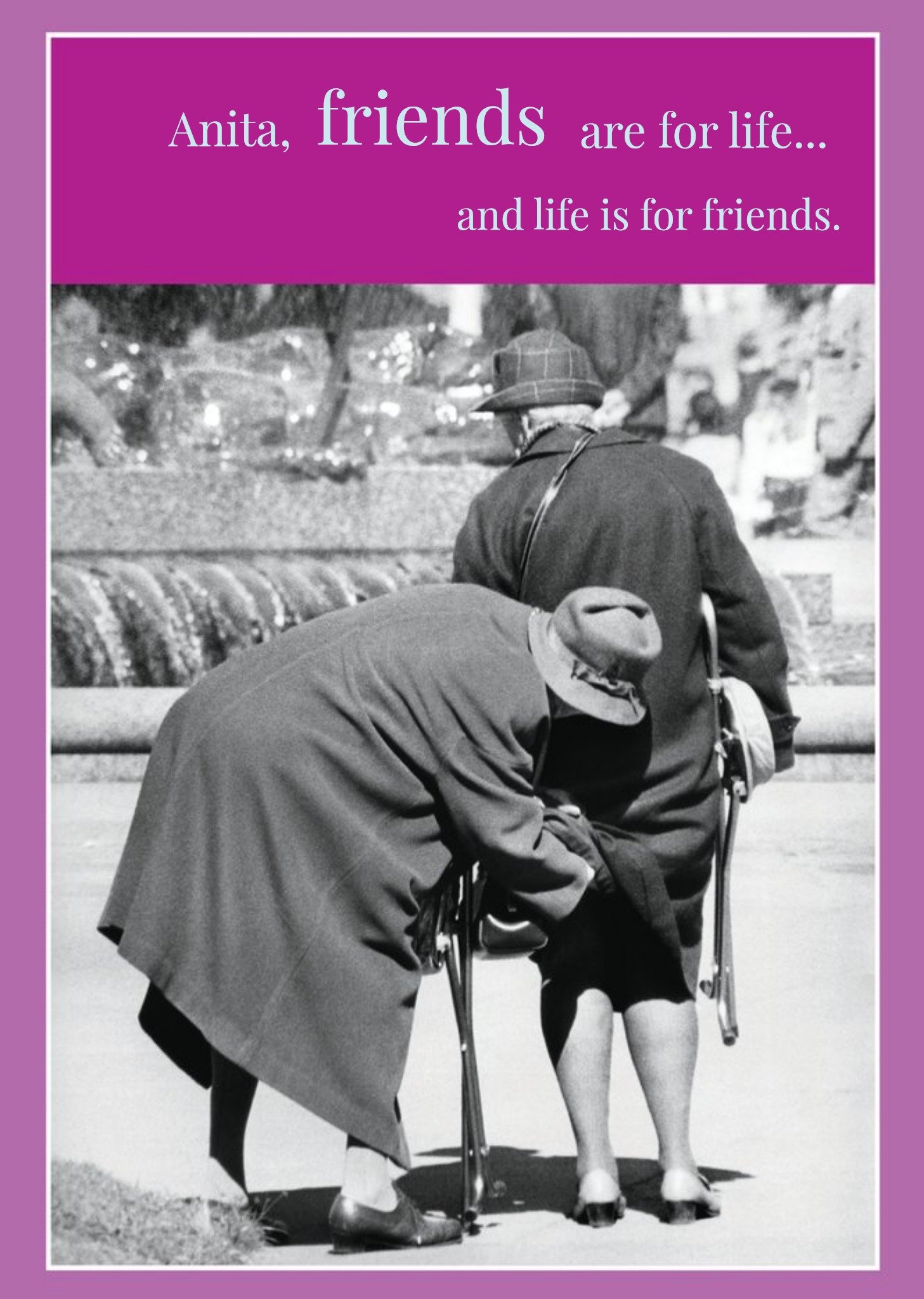 Moonpig Friends Are For Life Personalised Birthday Card