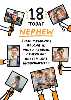Nephew Photo Upload 18th Birthday Card 