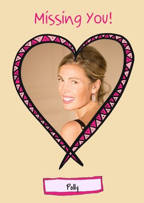Poet And Painter Illustrated Love Heart Pink Friendship Card