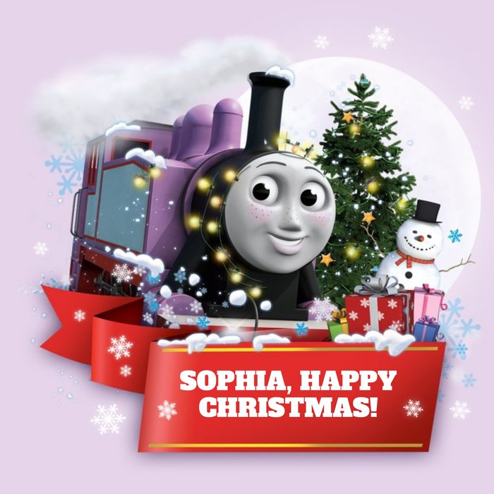 Thomas And Friends Snow Globe Personalised Christmas Card