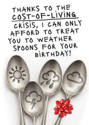 Funny Cost of Living Birthday Card