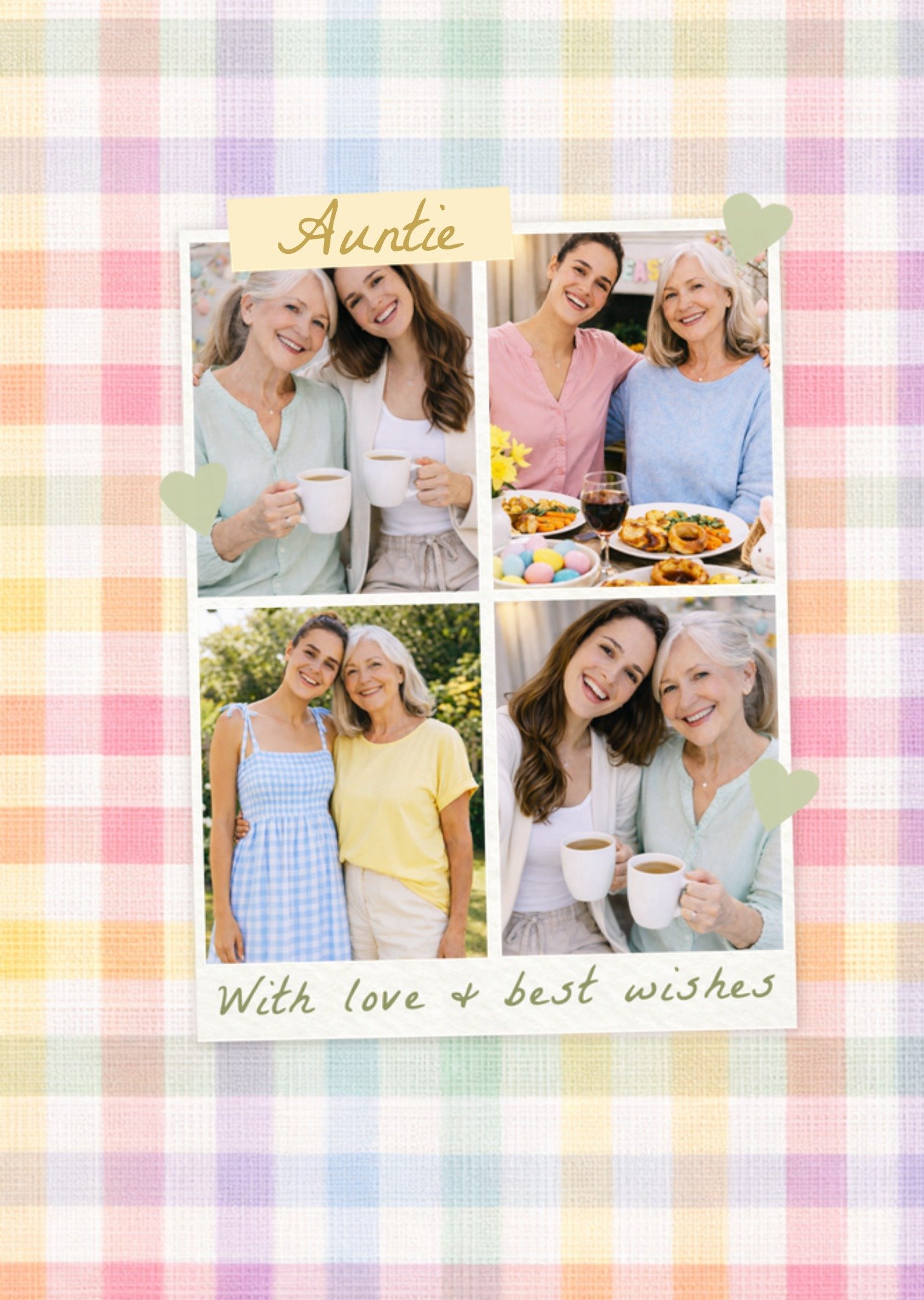 Moonpig Auntie With Love And Best Wishes Photo Upload Easter Card