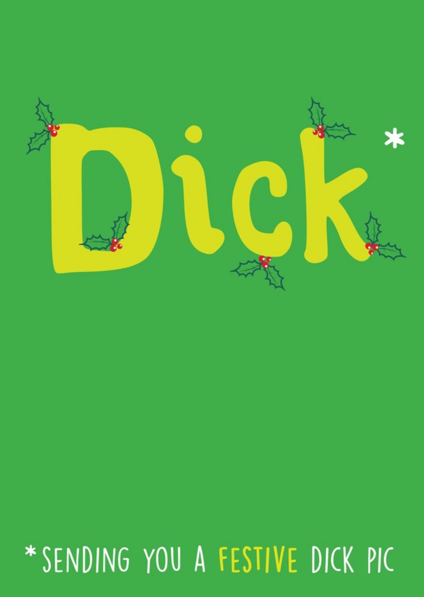Moonpig Sending You Festive Dick Pic Rude Christmas Card