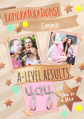 Congratulations You're A Star Photo Upload Editable Card Editable Card