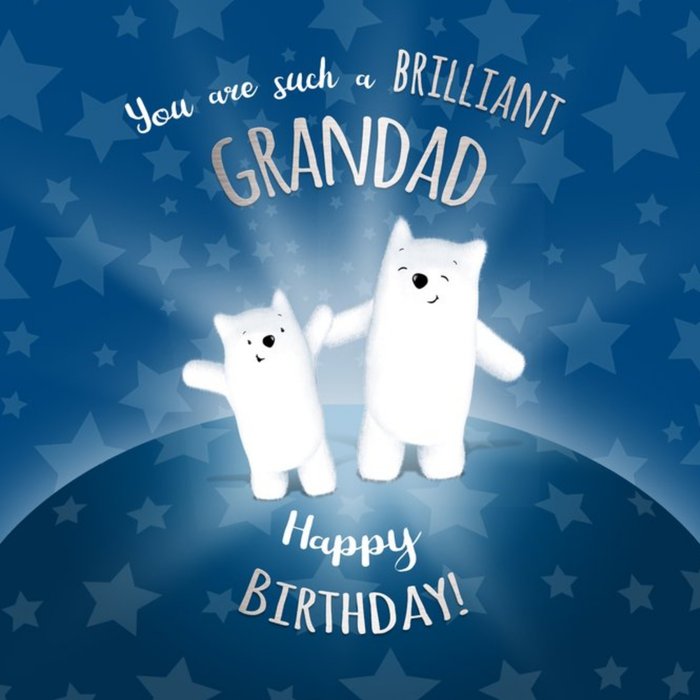 Meecadoo Cute Illustrated Bears Grandad Birthday Card