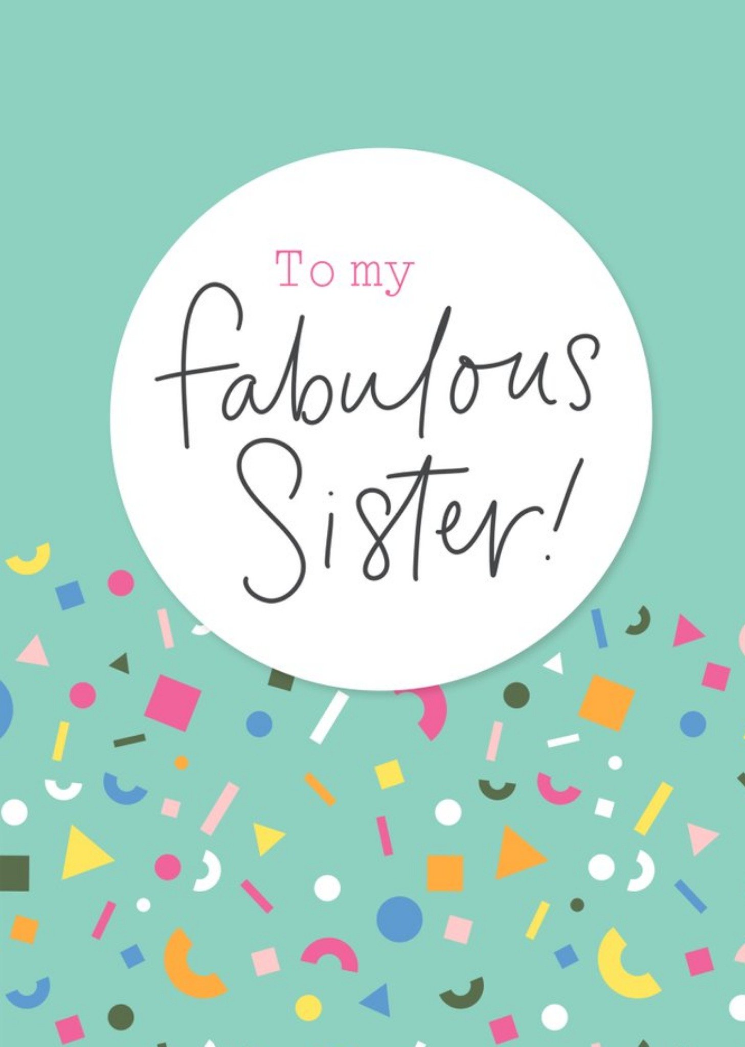 Moonpig To My Fabulous Sister Card, Large