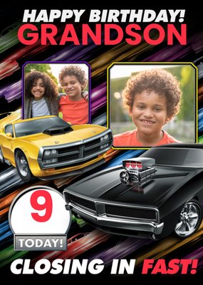 Fast and Furious Photo Upload Birthday Card