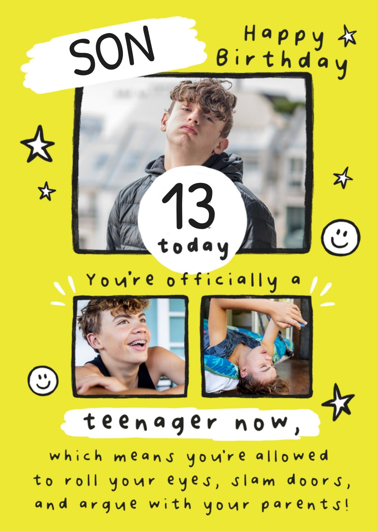 Moonpig Icially A Teenager Now Photo Upload Birthday Card