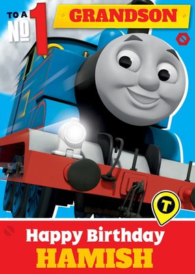 Thomas And Friends To A Number 1 Grandson Birthday Card