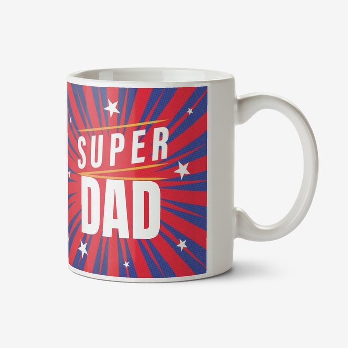 Typographic Super Dad Personalised Mug