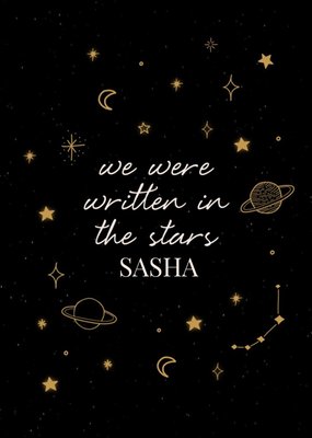 Moonchild We Were Written In The Stars Cute Sentimental Anniversary Card