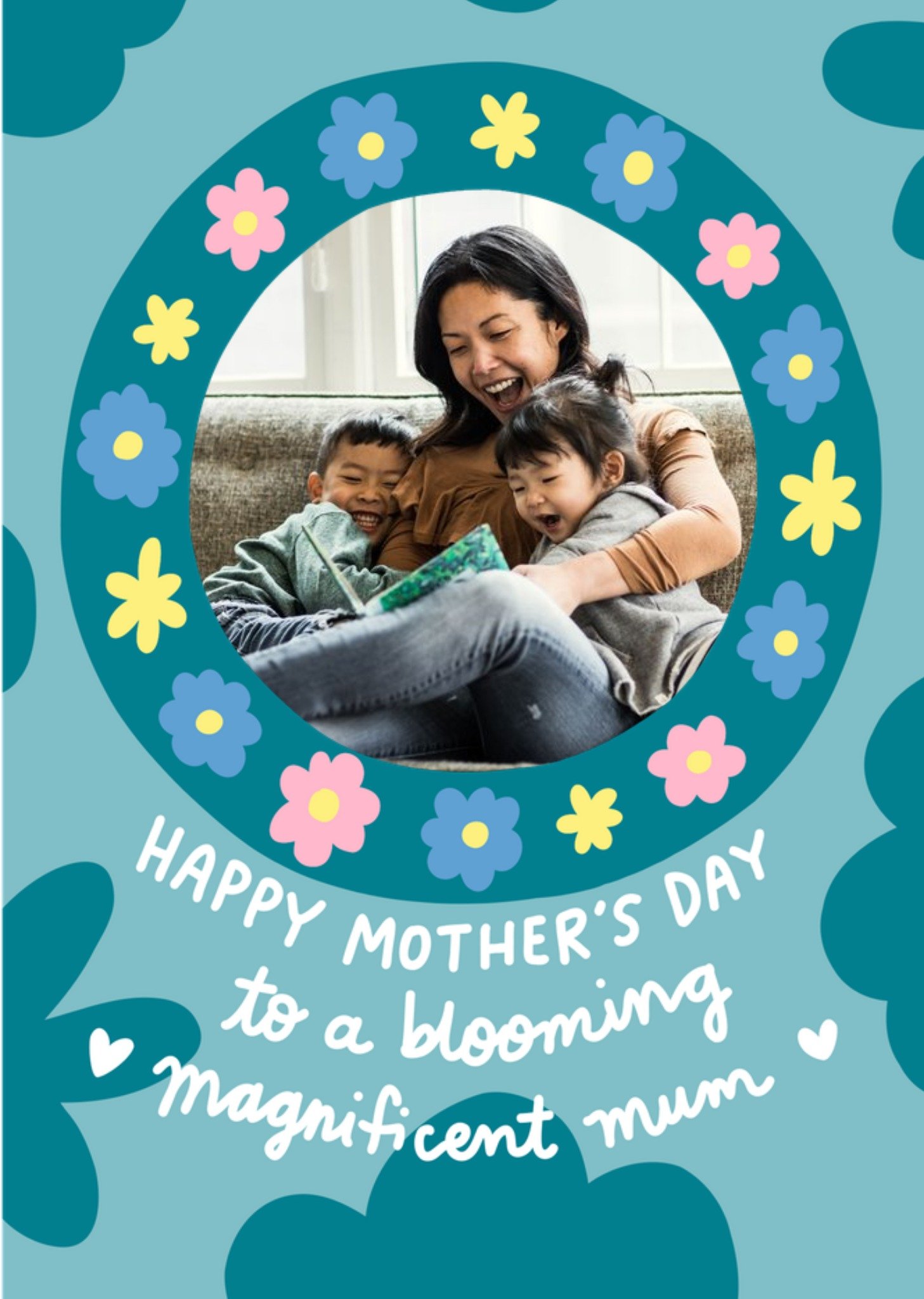 Moonpig Angela Chick Blooming Magnificent Mum Mother's Day Photo Upload Card