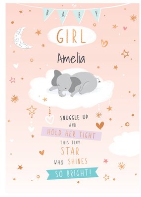 Cute New Baby Girl Card