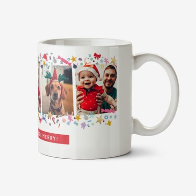 Eat Drink & Be Merry Photo Upload Christmas Mug