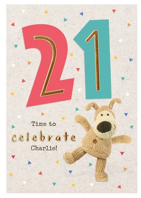 Boofle Time To Celebrate 21st Birthday Card