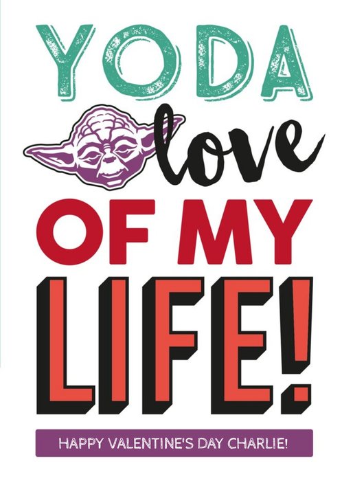 Star Wars Yoda Love Of My Life Valentines Day Card