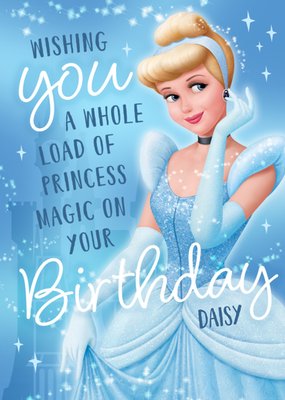 Disney Princess Magic On Your Birthday Cinderella Illustrated Card
