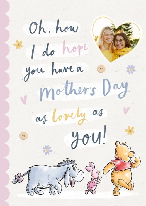 Disney Winnie The Pooh Photo Upload Mother’s Day Card | Moonpig