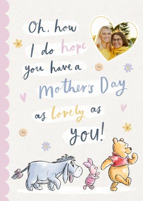 Disney Winnie The Pooh Photo Upload Mother’s Day Card